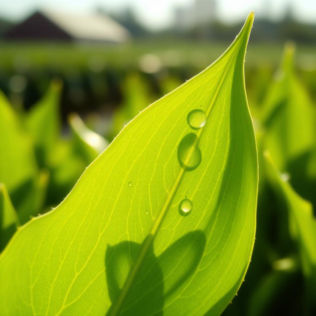 Healthy leaf close-up